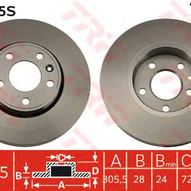Kočioni disk TRW DF4275S