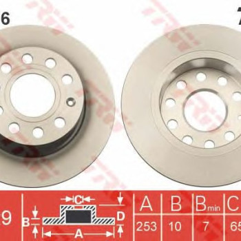 Kočioni disk TRW DF4276