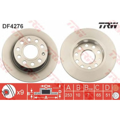 Kočioni disk TRW DF4276