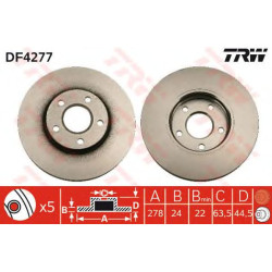 Kočioni disk TRW DF4277