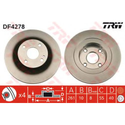 Kočioni disk TRW DF4278