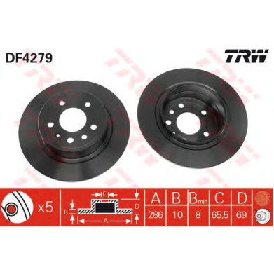 Kočioni disk TRW DF4279