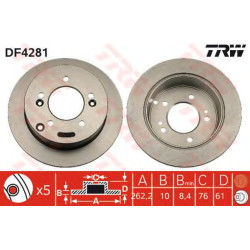 Kočioni disk TRW DF4281