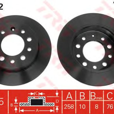 Kočioni disk TRW DF4282