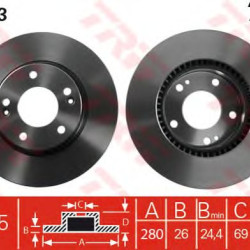 Kočioni disk TRW DF4283