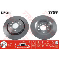 Kočioni disk TRW DF4284