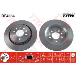 Kočioni disk TRW DF4284