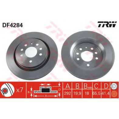 Kočioni disk TRW DF4284