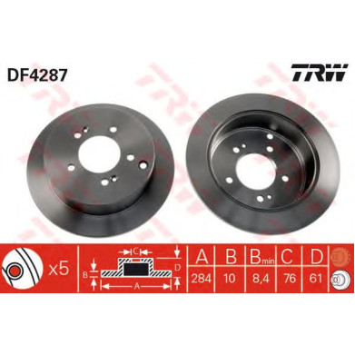 Kočioni disk TRW DF4287