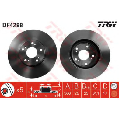 Kočioni disk TRW DF4288