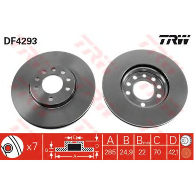 Kočioni disk TRW DF4293