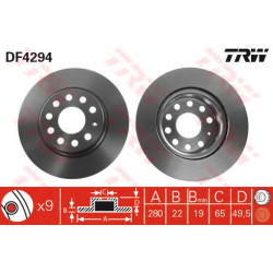 Kočioni disk TRW DF4294