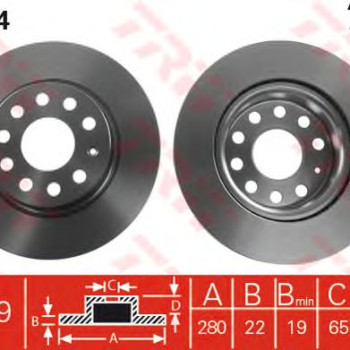 Kočioni disk TRW DF4294