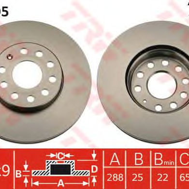 Kočioni disk TRW DF4295
