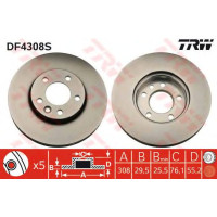 Kočioni disk TRW DF4308S