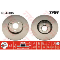 Kočioni disk TRW DF4310S