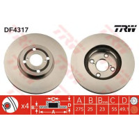 Kočioni disk TRW DF4317