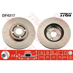Kočioni disk TRW DF4317