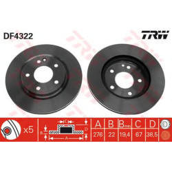 Kočioni disk TRW DF4322