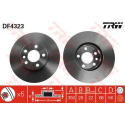 Kočioni disk TRW DF4323