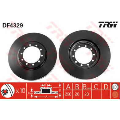 Kočioni disk TRW DF4329