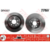 Kočioni disk TRW DF4337