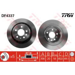Kočioni disk TRW DF4337