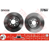 Kočioni disk TRW DF4338