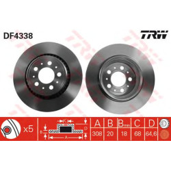 Kočioni disk TRW DF4338