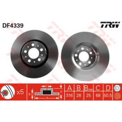 Kočioni disk TRW DF4339