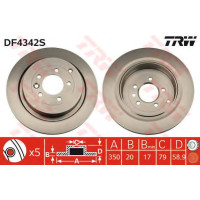 Kočioni disk TRW DF4342S