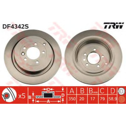 Kočioni disk TRW DF4342S