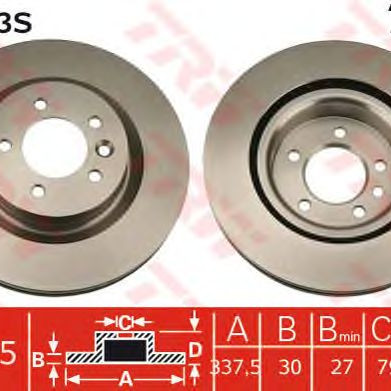 Kočioni disk TRW DF4343S