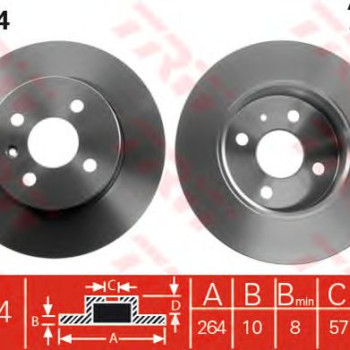 Kočioni disk TRW DF4344