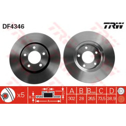 Kočioni disk TRW DF4346