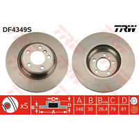 Kočioni disk TRW DF4349S