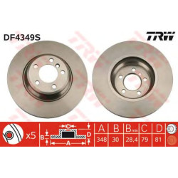 Kočioni disk TRW DF4349S