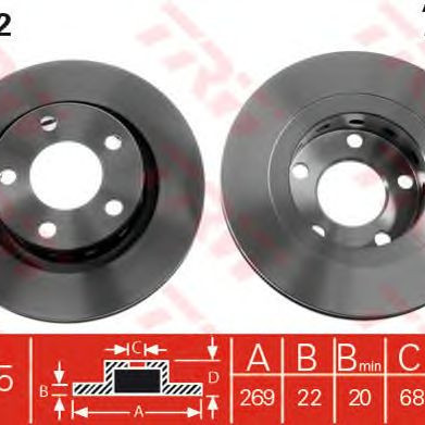 Kočioni disk TRW DF4352