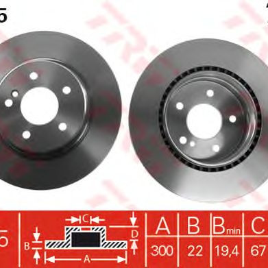 Kočioni disk TRW DF4355