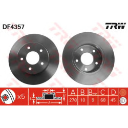 Kočioni disk TRW DF4357