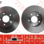 Kočioni disk TRW DF4357