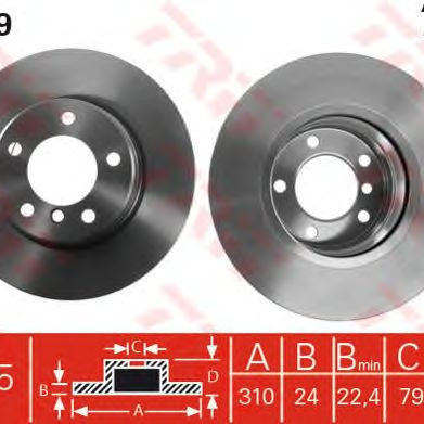 Kočioni disk TRW DF4359