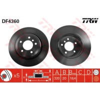 Kočioni disk TRW DF4360