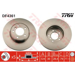 Kočioni disk TRW DF4361