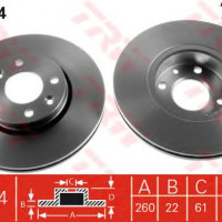 Kočioni disk TRW DF4364