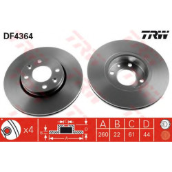 Kočioni disk TRW DF4364