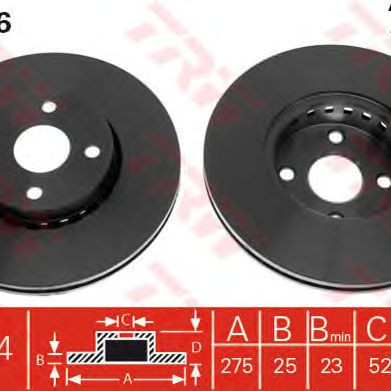 Kočioni disk TRW DF4366