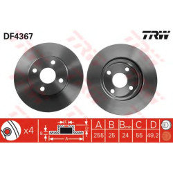 Kočioni disk TRW DF4367