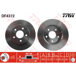 Kočioni disk TRW DF4372