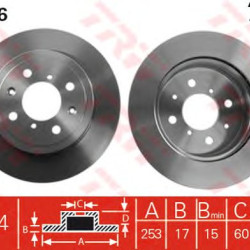 Kočioni disk TRW DF4376